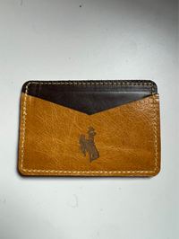 Alexis Drake Leather Card Holder Steamboat Engraved
